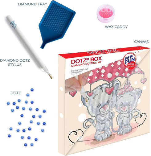 DIAMOND DOTZ ® - Its Raining Love Dotz Box, Partial Drill, Round Dotz, Diamond Painting Kits, Diamond Art Kits for Adults, Gem Art, Diamond Art, K...