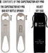 BAR NONE The Capstractor Key Pro | Bottle Cap Opener Bar Key Beer Speed Bartender Church Key, Stainless...