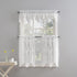 No. 918 Alison Floral Lace Sheer Rod Pocket Kitchen Curtain Tier Pair, 58" x 24", White...