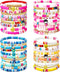 44 Pcs Heishi Preppy Bead Bracelets Colorful Clay Friendship Bracelet Y2K Stretch Beach Gold Bracelets for Women Girls...