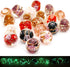 Artsy Crafts 20 Pcs Assorted Glow in The Dark Firefly Beads 12mm European Lampwork Luminous Glass Beads for Jewelry Making Charm Bracelet Necklace...