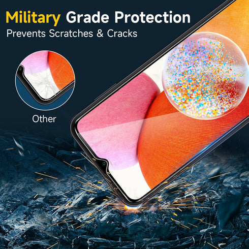LYWHL for 3 Pack Samsung Galaxy A15 5G Screen Protector + 3 Pack Camera Lens Protector with Installation Frame, Case Friendly Tempered Glass Film,...