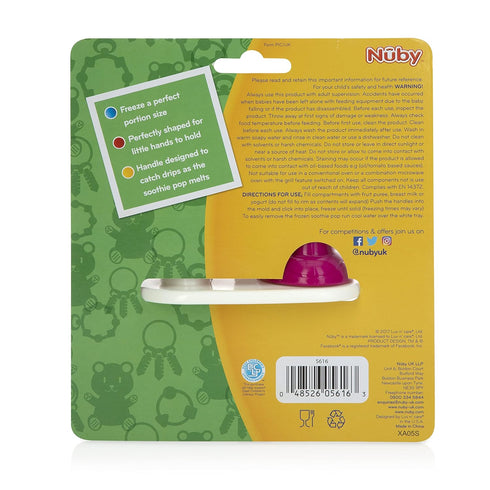 Nuby Garden Fresh Fruitsicle Frozen Pop Tray, Blue/Green, 2 Piece...