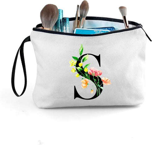 Personalized Makeup Bag,Gifts for Mom Birthday,Initial Gifts for Women,Personalized Gifts,Makeup Bag with Mirror,Bride to be Gifts,Sisters Gifts f...