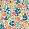 HAOKHOME 93386-4 Peel and Stick Wallpaper Floral Removable Stick on Contact Paper for Bathroom White/Orange/Green 17.7in x 9.8ft...