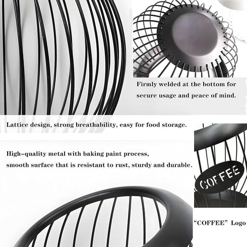 Coffee Pod Holder,K Cup Holders for Counter,Large Capacity Keurig K-cup Organizer, Nespresso Vertuo Coffee Station Organizer,Metal Coffee Pods Sto...