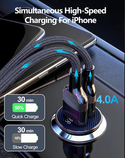 Fast Charging-Mini Design-Tanmalan Quick Car Charger,PD + QC,Mini Design Black,5V 4A,......