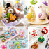 ARTCXC 1Box(64pcs) 16mm 8Colors Plastic Safety Eyes Glitter Craft Eyes with Washers for Doll Teddy Bear Puppet Toy Plush Animal and DIY Craft Maki...