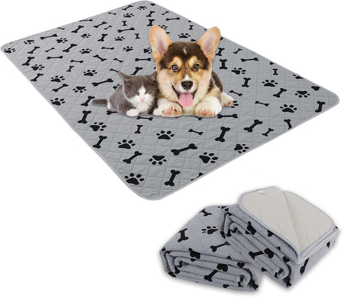 Dog Crate Pee Pads - Wahable Dog Rugs Non-Slip Puppy Pads for Small Dogs, Water Absorb Training Pads (2030 gray)...