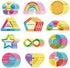 96 Pcs Breath Calm Anxiety Sensory Stickers Reusable Mindfulness Stickers Calming Strips Adhesive Sensory Strips for School Office Classroom Desk ...