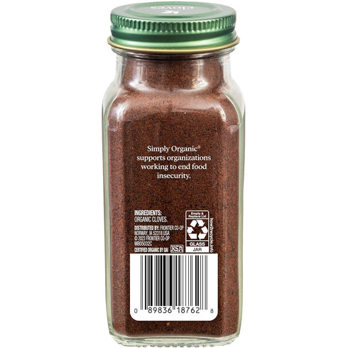 Simply Organic Ground Cloves 2.82 Ounce Jar, Pure Organic Ground Cloves, Kosher, Pungent Warm Aroma, Bittersweet & Spicy...