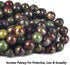 70PCS Natural 8MM Healing Gemstone, Dragon’s Blood Energy Stone Round Loose Beads, Semi-Precious Crystal Beads with Free Elastic String for Jewelr...