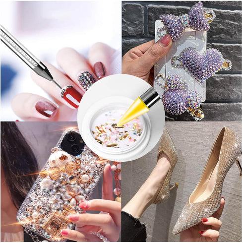 Diamond Painting Pens, No Wax Needed Diamond Painting Kits Diamond Painting Tools, Self-Stick Drill Pen with Double Heads, 5D Diamond Art Painting...