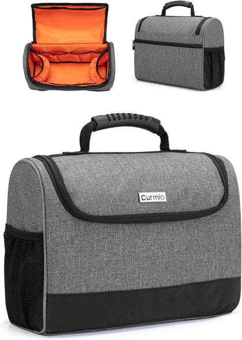 CURMIO Bartender Kit Bag, Portable Travel Carrying Bag with Rubber Handle for Bar Tools Set, For Home Indoor Outdoor Patio Party, Gray (Bag ONLY, ...