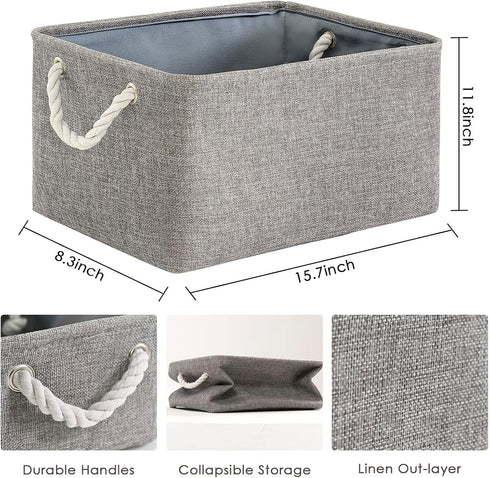 TheWarmHome Large Storage Bins- Storage Baskets for Organizing Shelves, Basket Organizer for Closet Bookshelf Dog Toy Nursery Clothes Laundry Home...