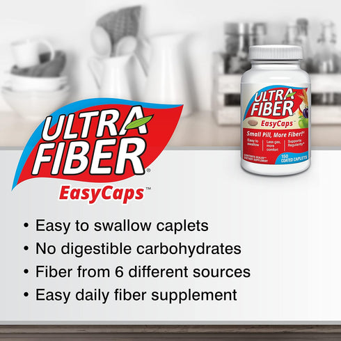 Caplets - The Small Pill with More Fiber - Fiber Support for Regularity – 150ct...