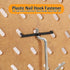 100 Pcs Peg Locks Pegboard Hook Locks Peg Hook Locks Plastic Pegboard Hooks Black Plastic Peg Hook Fixer Pegboard Display Hook Organizer Peg Board...