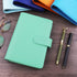 Antner A6 PU Leather Notebook Binder Refillable 6 Ring Binder for A6 Filler Paper, Loose Leaf Personal Planner Binder Cover with Magnetic Buckle, ...