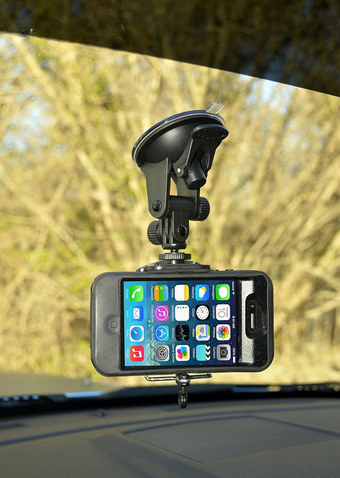DaVoice Car Phone Mount - Windshield Compatible Cell Phone Holder for iPhone XS/XR/8/7/6S/6 Plus SE, Samsung Galaxy S9/S8/Note 8/S7/S6/S5, Google ...