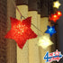 Red White Blue Star Lights 6.8Ft 4th of July Decorations Light 10 LED Star String Lights Battery Operated with Timer, Red White and Blue Light for...