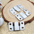 6 Pairs Flush Mount Bracket, 54 x 30mm Interlocking Picture Hanging Hooks Stainless Steel Photo Frame Hook Furniture Connector for Mirrors Picture...