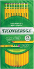 Ticonderoga Wood-Cased Pencils, Pre-Sharpened, 2 HB Soft, Yellow, 72 Count...