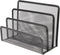 Operitacx for Metal Letter Magazine Home Tray Folder Slots Filing Envelope Black Desk Holder Paper Document Desktop Mail Countertop Organizer Cell...