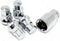 Set of 4 12x1.5 Veritek Chrome Acorn Bulge Tuner 1.4 Inch 60 Degree Cone Seat Wheel Locks for Aftermarket Wheels Honda Acura...