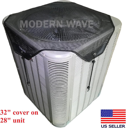 MODERN WAVE Central Air Conditioner Cover for Outside Units 32 x 32 - Top Universal Outdoor AC Cover Defender (Mesh, 32" x 32")...