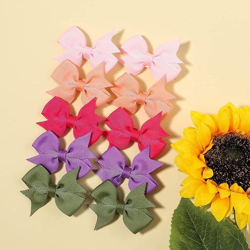 Hair Clips for Girls - 80PCS Fully Lined Tiny Alligator Bows in Pairs for Infants and Toddlers...