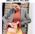 Pink Metal Pill Box Daily - Single Waterproof Travel Pill Container for Purse, Portable Pill Case for Vitamins, Fish Oil, Medicine, Cute Pill Hold...