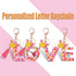 Colourful Cute Initial Letter Keychains for Women Girls with Tassel Butterfly, Charm for Purse Handbags Backpacks...