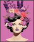 Posterizer 1 pcs-vintage girly collage with pink and purple flowers-Retro Art-Abstract & Modern Art-Gift for Art Lovers-Gifts for Women- UNFRAMED ...