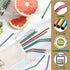 Hiware 12-Pack Rainbow Metal Straws Reusable with Case - Stainless Steel Drinking Straws for 30oz and 20oz Tumblers Dishwasher Safe, 2 Brushes Inc...