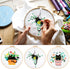 Nuberlic 3 Sets Cute Cat Embroidery Kit for Adults Beginners, Stamped Cross Stitch Starter Kits Include Embroidery Needlepoint Cloth Hoops Needles...