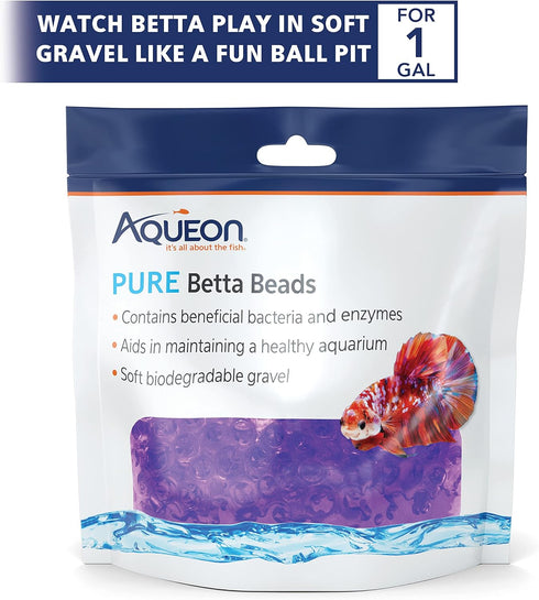 Aqueon Pure Betta Beads, Purple...