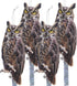 Owl to Keep Birds Away, 4Pack Bird Scarers Fake Owl Bird Reflective Devices to Keep Birds Away from Window Garden Farm...