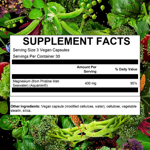PlantFusion Vegan Magnesium 400 mg Dietary Supplement, Muscle, Bone, Heart & Relaxation Support, 90 Vegan Capsules...
