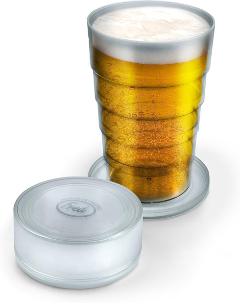 Genuine Fred PORT-A-PINT Collapsible Beer Glass, Clear...