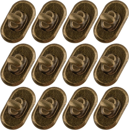 Framendino, 12 Sets Turn Lock Clasp Meal Bag Purse Closure Twist Lock Fasteners Hardware Leather craft Accessory...