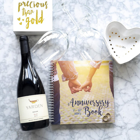 Wedding Memory Book | A Hardcover Journal To Document Anniversaries From The 1st To the 50th Year | Gifts for Bride and Groom | Wedding Planner Bo...