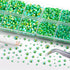 Resin Rhinestones Kit for Crafts,8400 pcs Green AB Jelly Flatback Rhinestones Mixed 5 Sizes 2mm-6mm with B7000 Glue Tweezers and Wax Pencil for Fa...