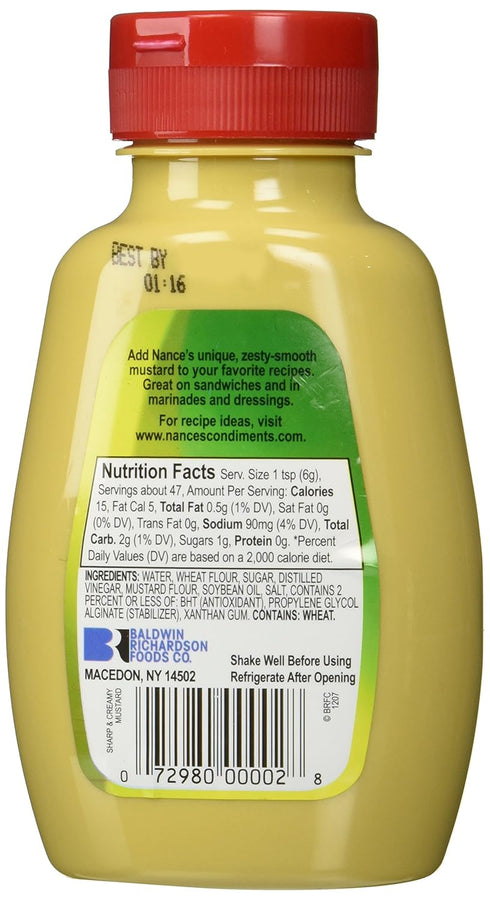 Nance's Mustard Sharp & Creamy - 10 oz...