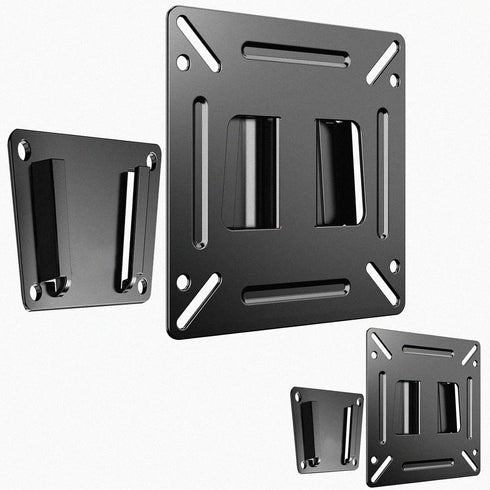 2 Pack Monitor Wall Mount for 14”-27” TVs LED LCD Flat Screen, Small TV Mount for Computer Monitors, RV TV Mount Camper Fixed Low Profile with 100...