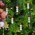 Christmas Snowman Wooden Beads Rustic Farmhouse Beads Polished 160 Pieces Christmas Wooden Beads Wooden Craft Beads with 32.8 Feet Rope Craft Supp...