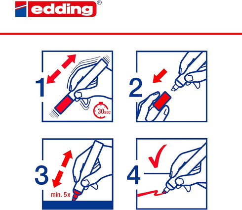 edding 4090 chalk marker - multi-coloured (basic) - 5 chalk pens - chisel nib 4-15 mm - wet wipe pen for chalkboards, windows, glass, mirrors - li...