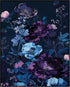 Posterizer 1 pcs-dainty blue and purple painted flowers-Floral & Botanical Art-Abstract & Modern Art-Decor for Home & Office- UNFRAMED Wall Art...