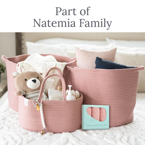 Natemia Muslin Burp Cloths for Baby Boys and Girls - Super Absorbent Baby Burp Cloths, Viscose Derived from Bamboo Cotton Baby Washcloths, 3-Pack ...