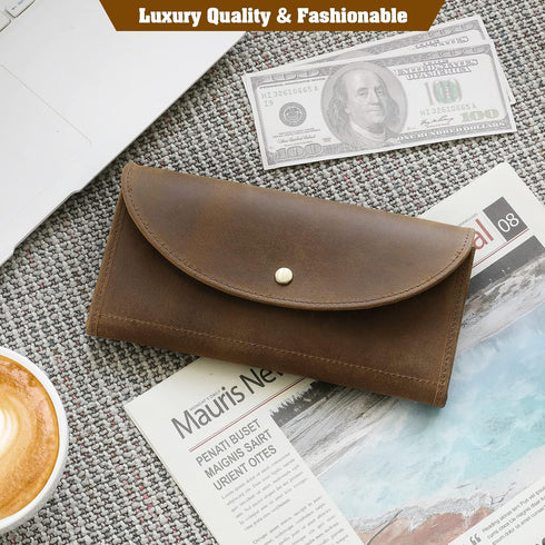 Jack&Chris Leather Multi Card Organizer Wallet Credit Card Holder Thin Wallet with Zipper Pocket,MBNM026...