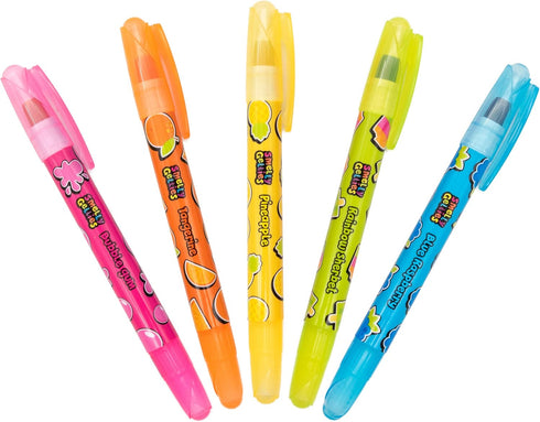 Smelly Gellies - Patented Gourmet Scented Glidewrite Gel Coloring Sticks, Crayons, Highlighters - 5 Count - Gifts for Kids...